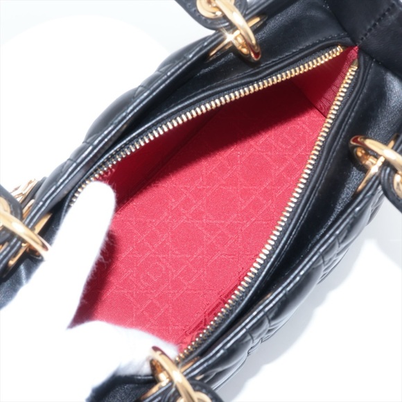 (SOLD) Lady Dior Medium Cannage Bag Black - Picture 6 of 11